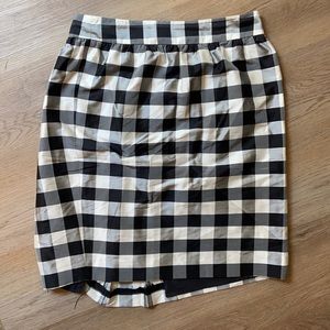 Plaid Black and White Skirt